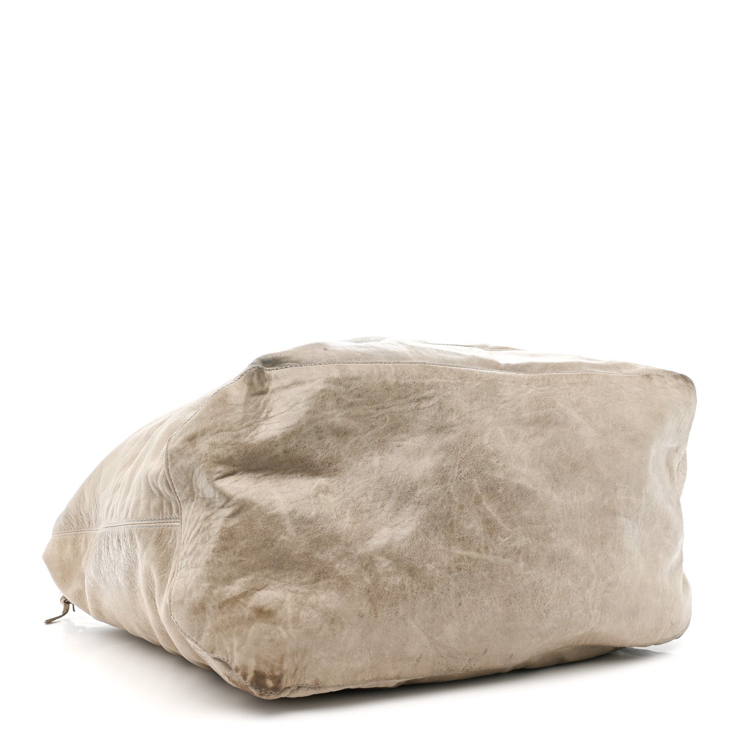 Agneau Classic Silver Hardware Courier XL Hobo Argent