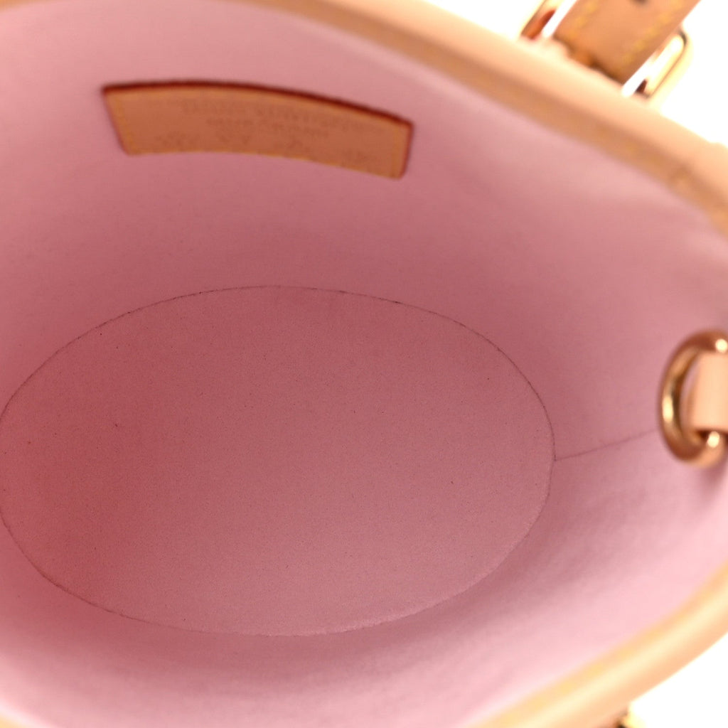 LV X TM Monogram Cherry Blossom Nano Bucket Sakura Brown