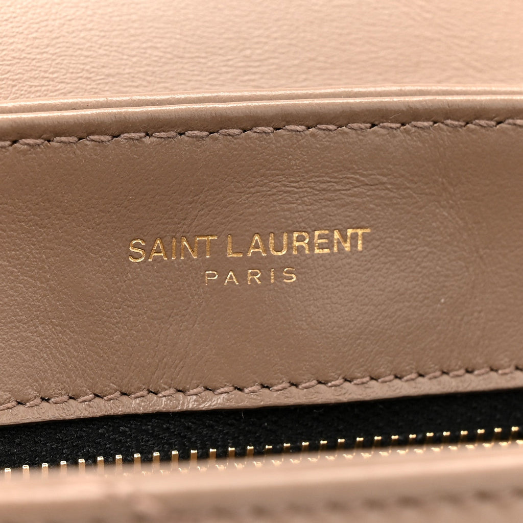 Calfskin Y Quilted Monogram Toy Loulou Crossbody Bag Taupe