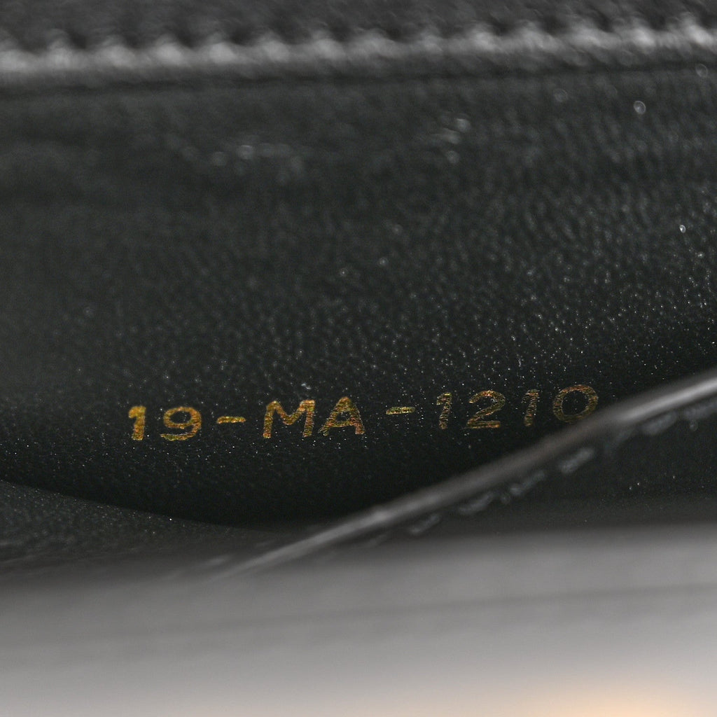 Smooth Calfskin Micro 30 Montaigne Flap Bag Black