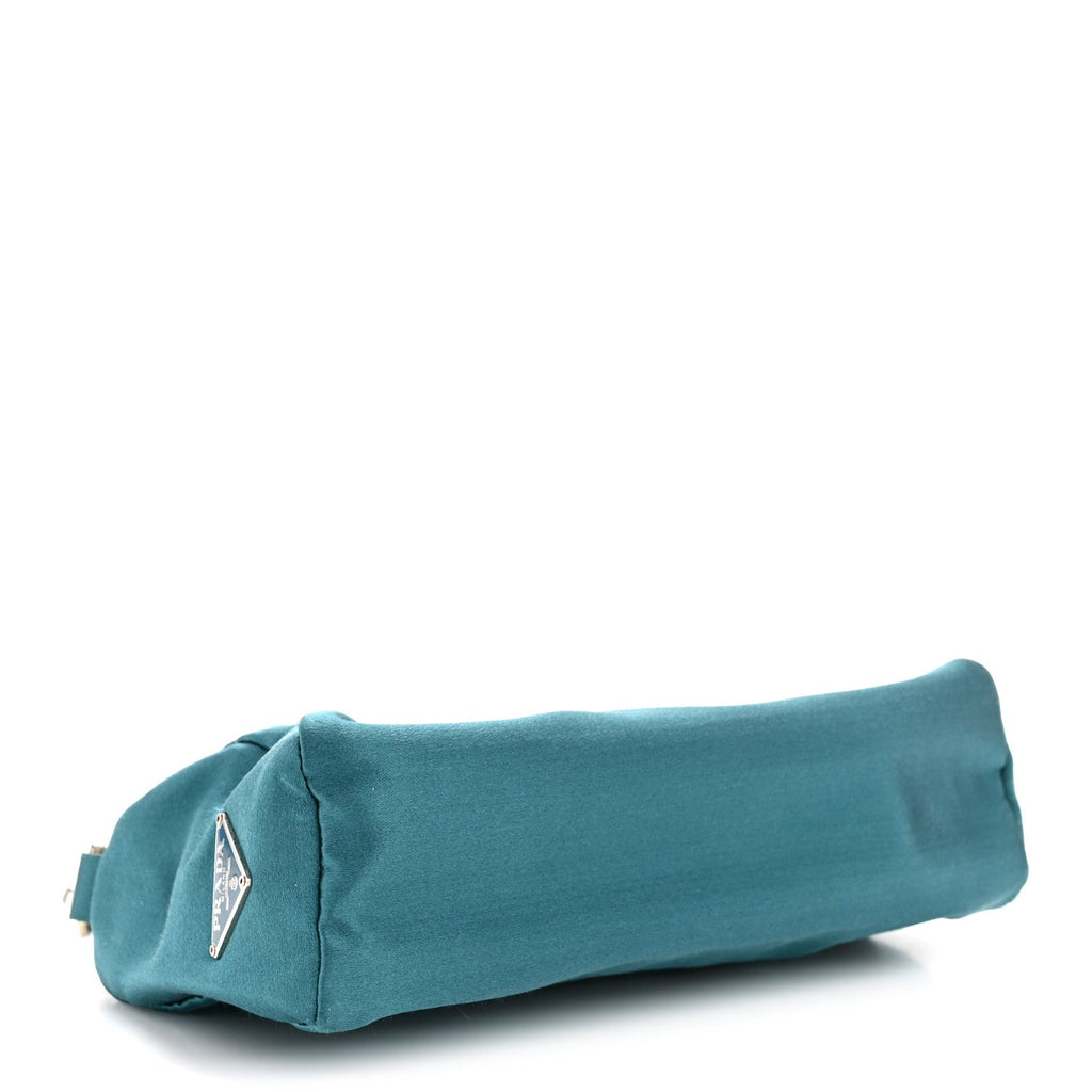 Satin Soft Evening Bag Turchese