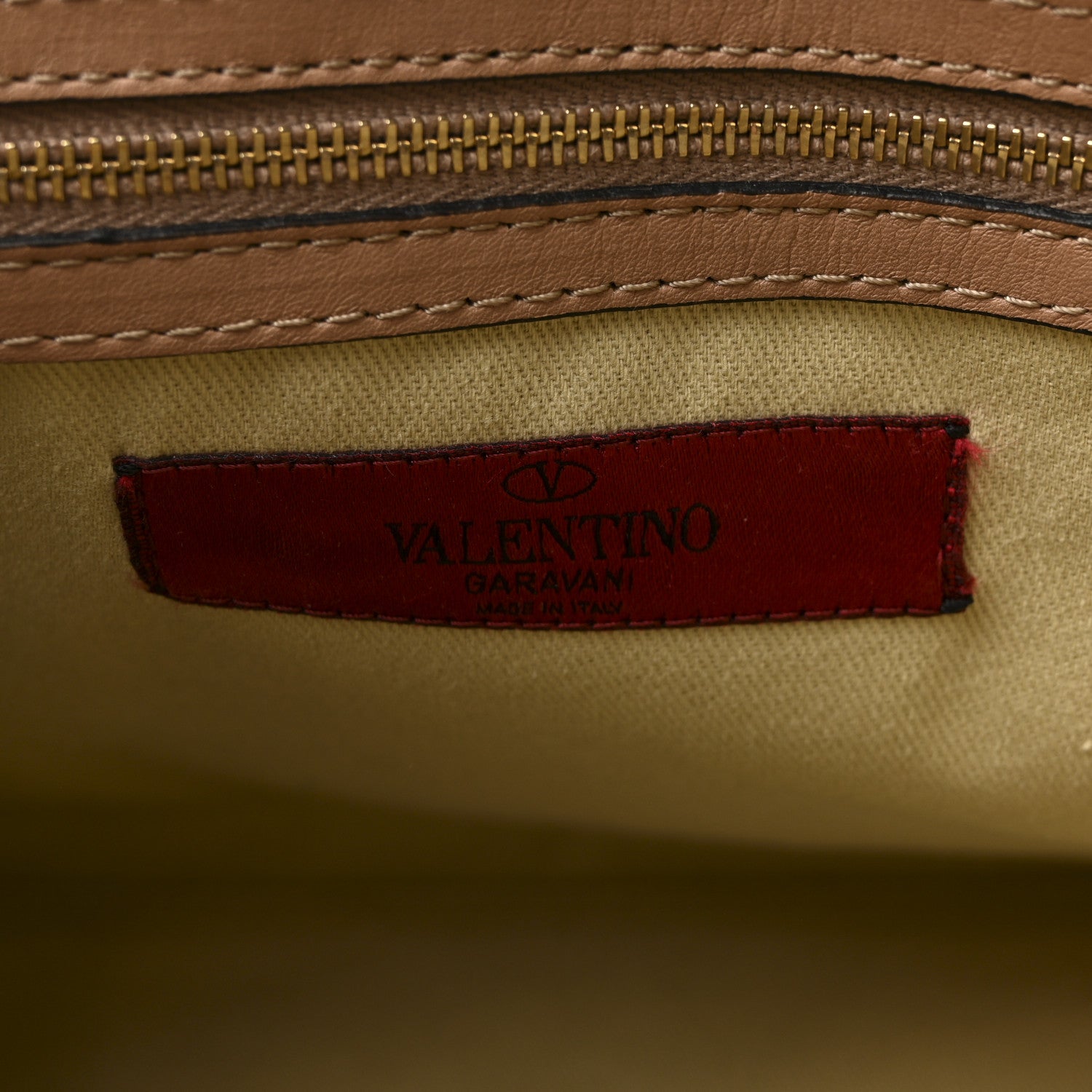 Vitello Rockstud Dome Shopper Soft Noisette