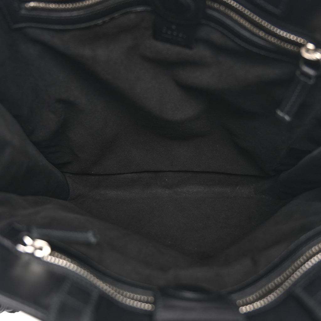 GG Supreme Monogram Caleido Web Vertical Tote Black