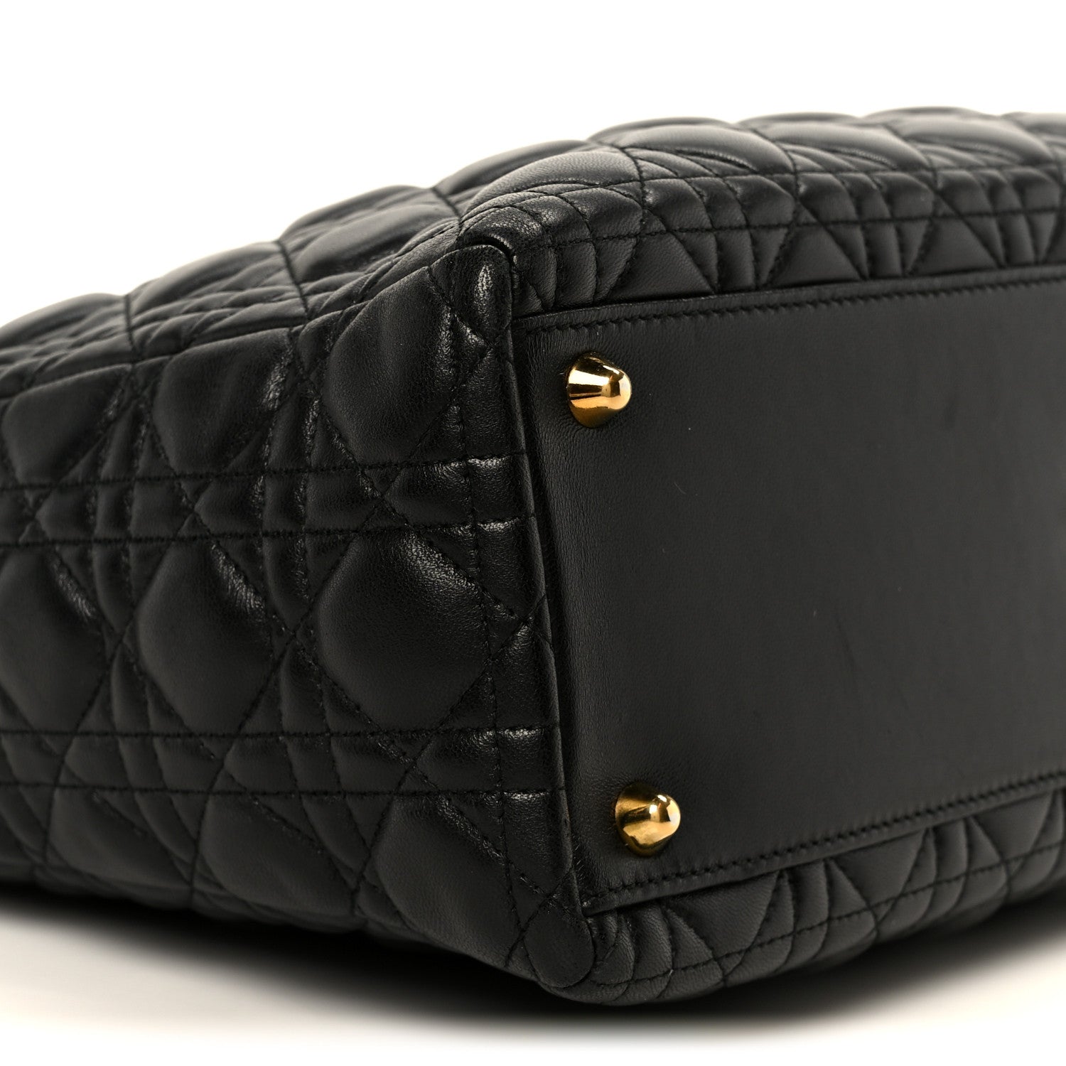 Lambskin Cannage Large Lady Dior Black