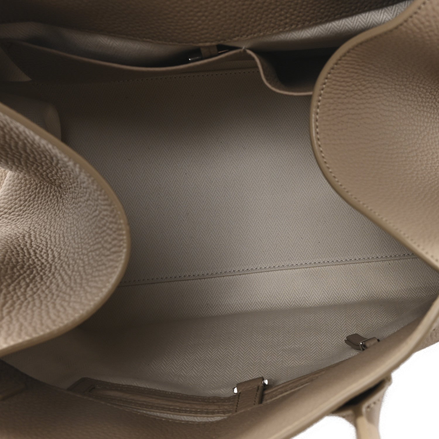 Matte Grained Calfskin Soft Margaux 15 Dark Taupe
