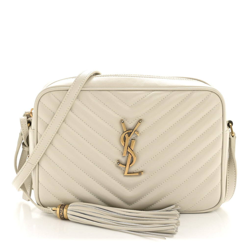 Calfskin Matelasse Monogram Lou Camera Bag Crema Soft