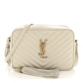 Calfskin Matelasse Monogram Lou Camera Bag Crema Soft