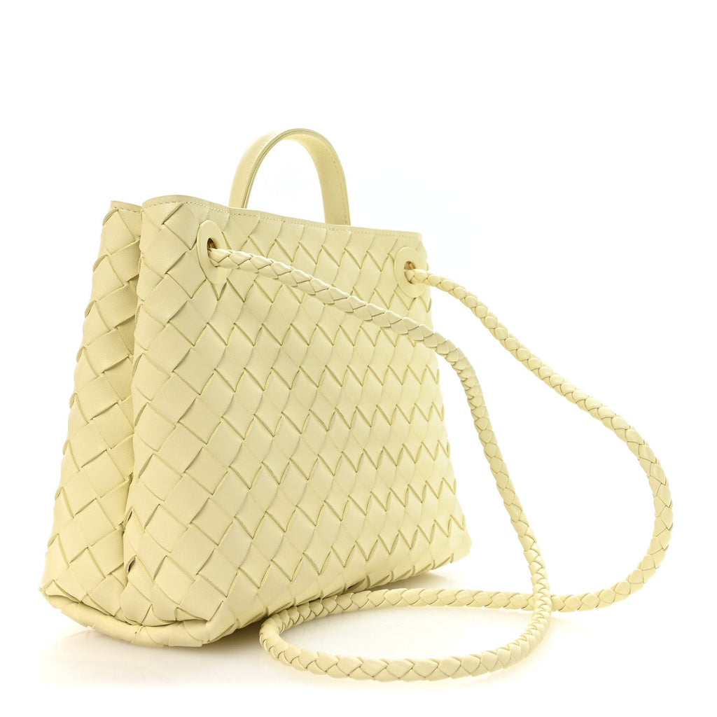 Nappa Intrecciato Small Andiamo Shoulder Bag Chamomile