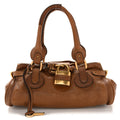 Calfskin Medium Paddington Satchel Tan