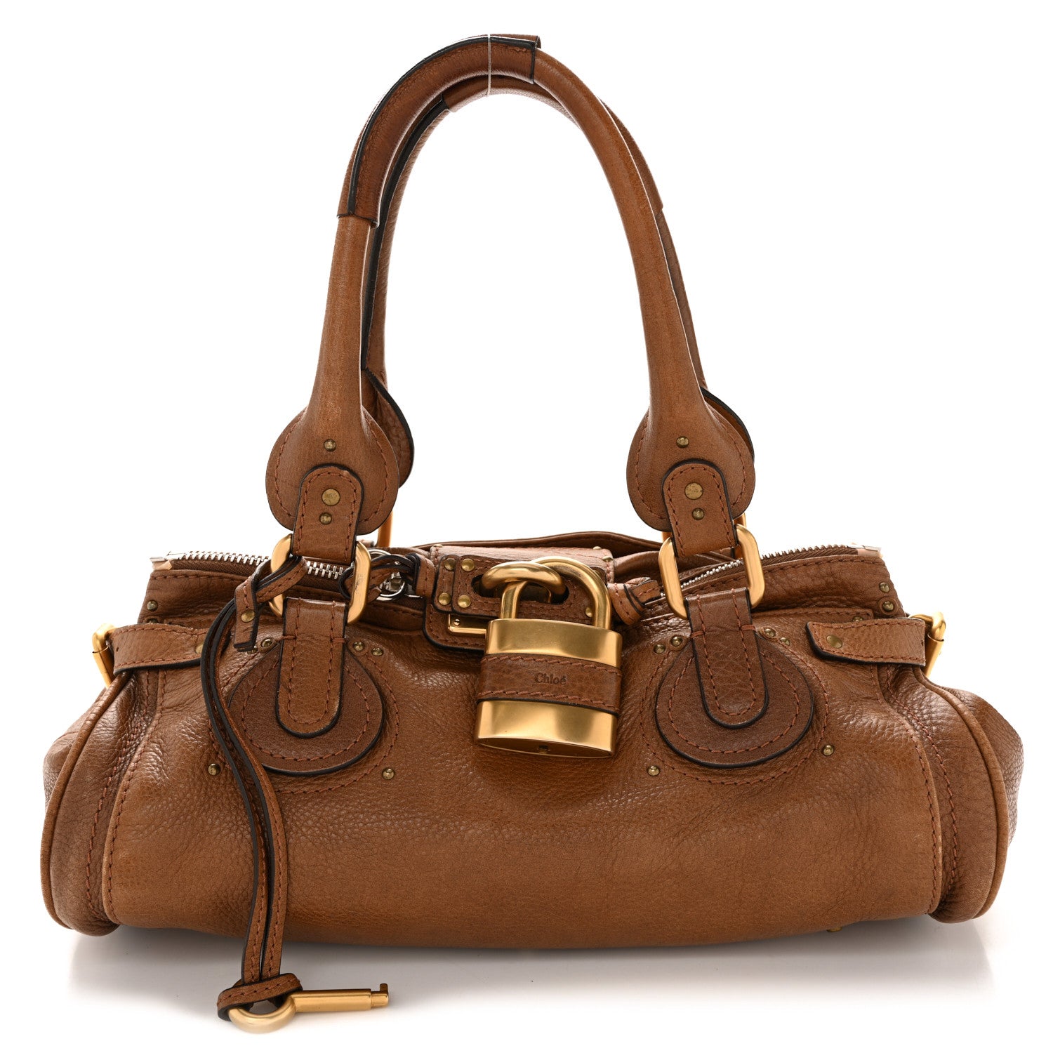 Calfskin Medium Paddington Satchel Tan
