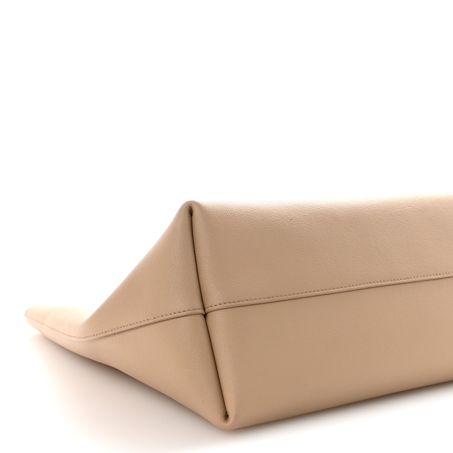 Calfskin Large Shopping Tote Dark Beige