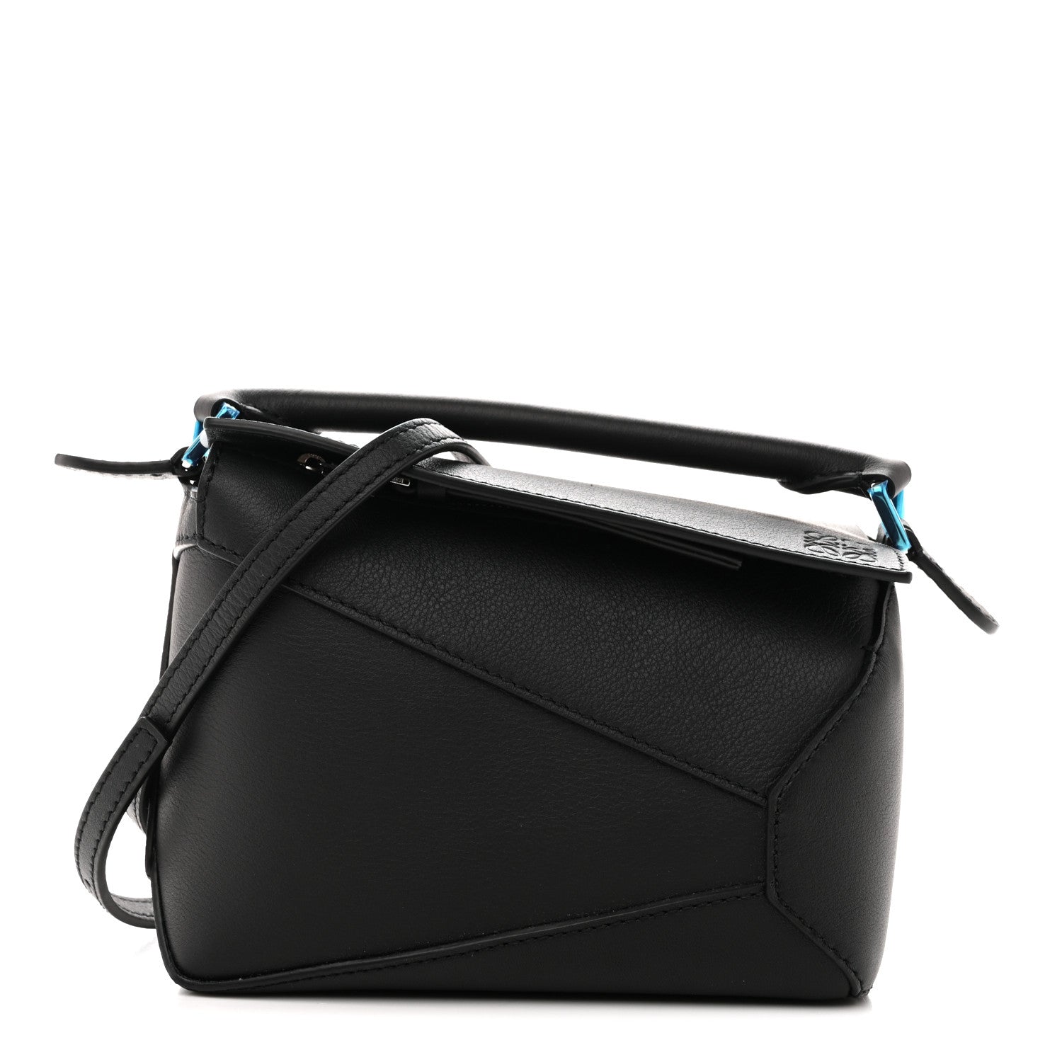 Calfskin Mini Puzzle Edge Bag Black