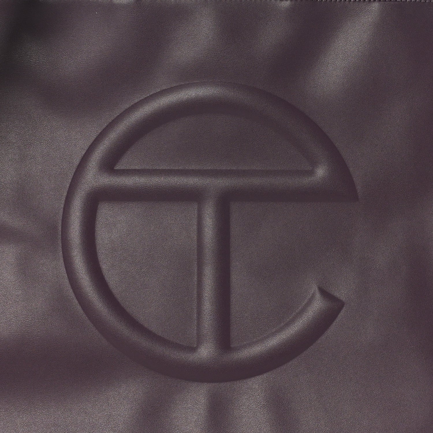Vegan Leather Large Shopping Bag Eggplant