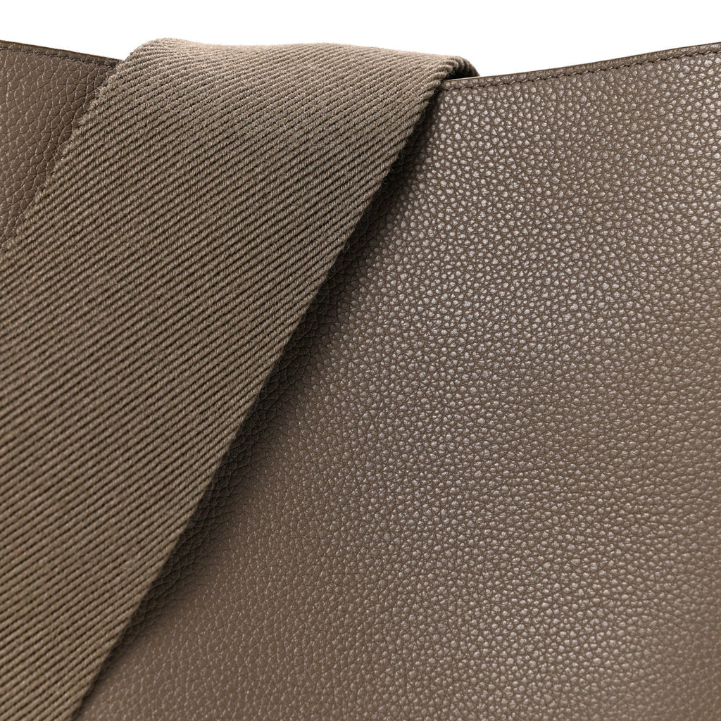 Soft Grained Calfskin Small Sangle Bucket Bag Taupe