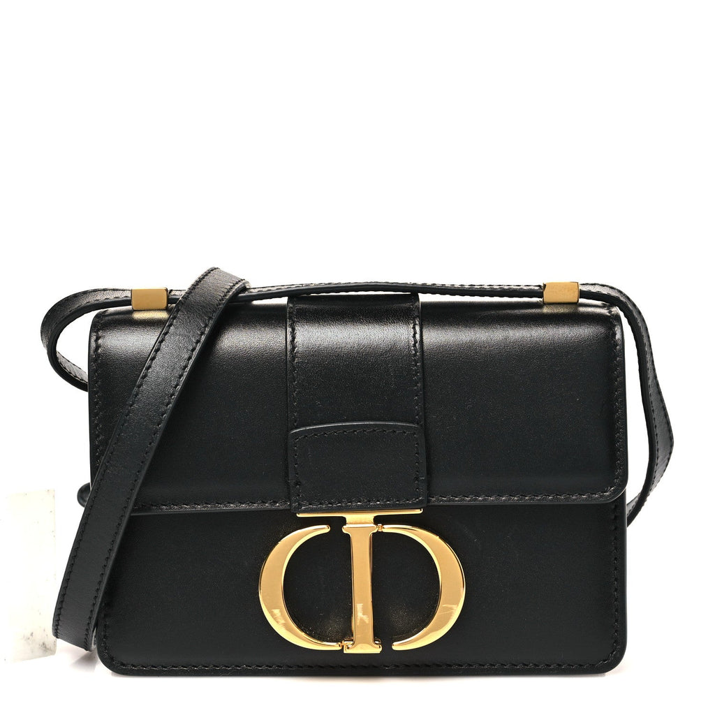 Smooth Calfskin 30 Montaigne Flap Bag Black