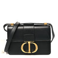 Smooth Calfskin 30 Montaigne Flap Bag Black
