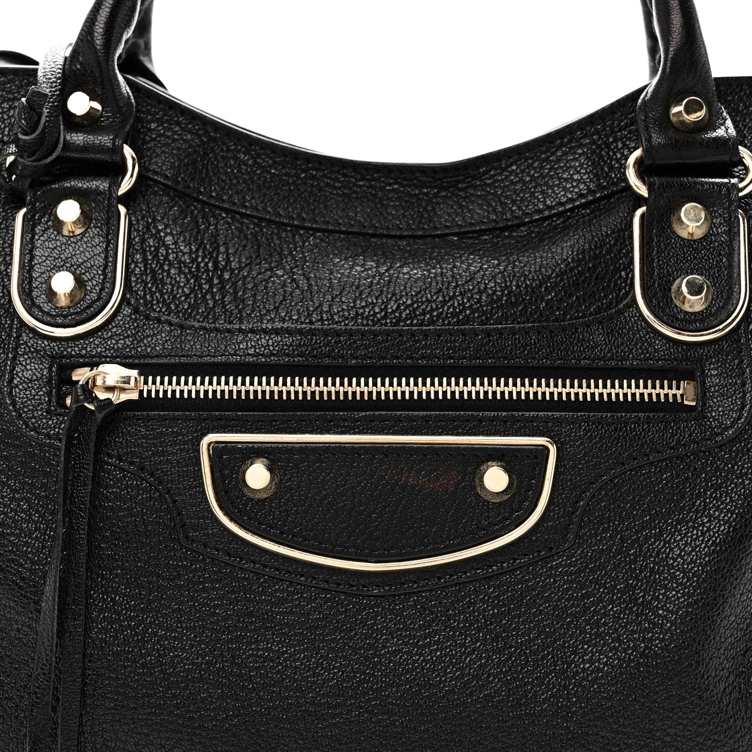Chevre Gold Metallic Edge Hardware City Black