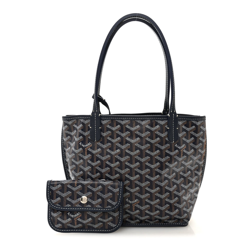 Goyardine Reversible Mini Anjou Navy