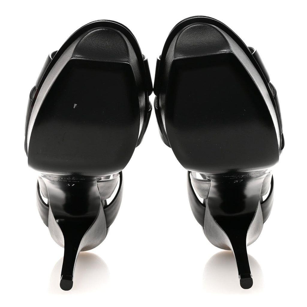 Calfskin Tribute 105 Platform Sandals 37 Black