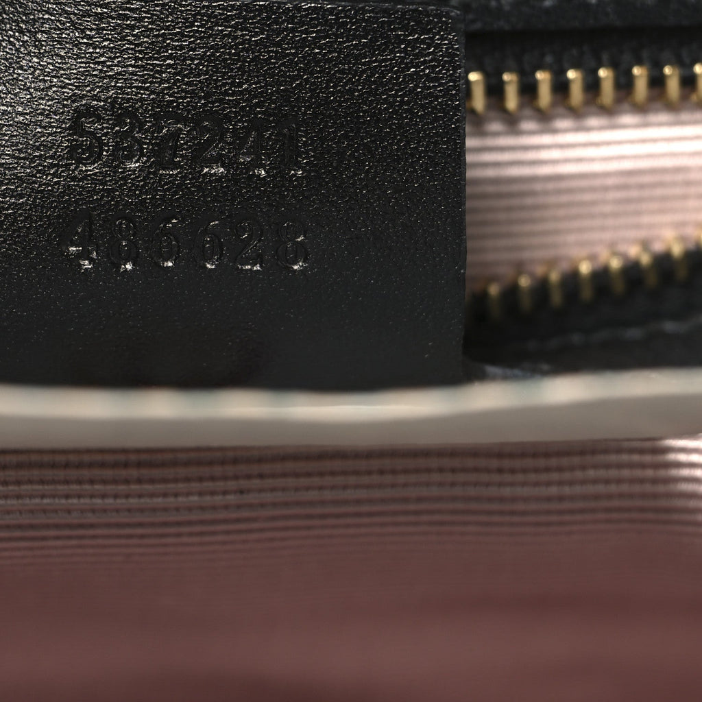 Vitello Palmellato Lux Crystal Medium Rajah Shoulder Bag Black