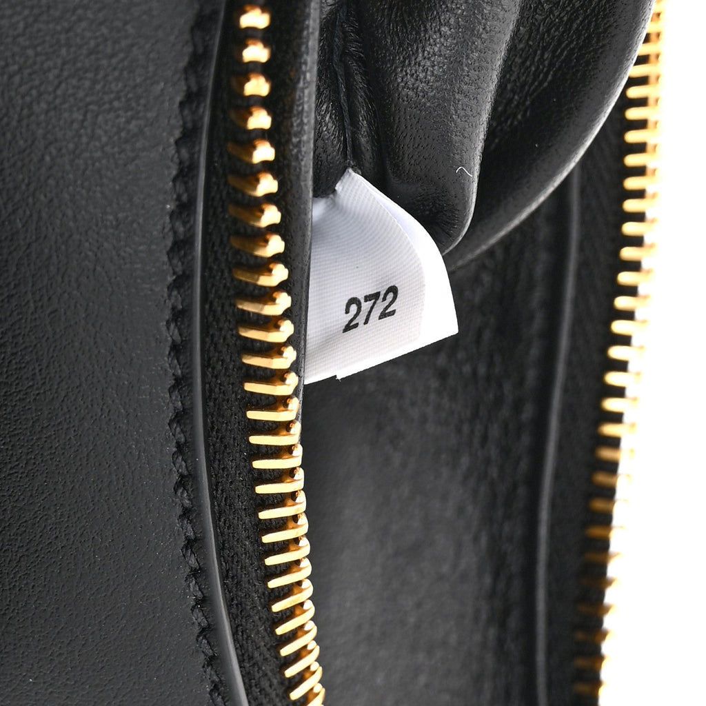 Soft Calfskin Mini Arque Shoulder Bag Black