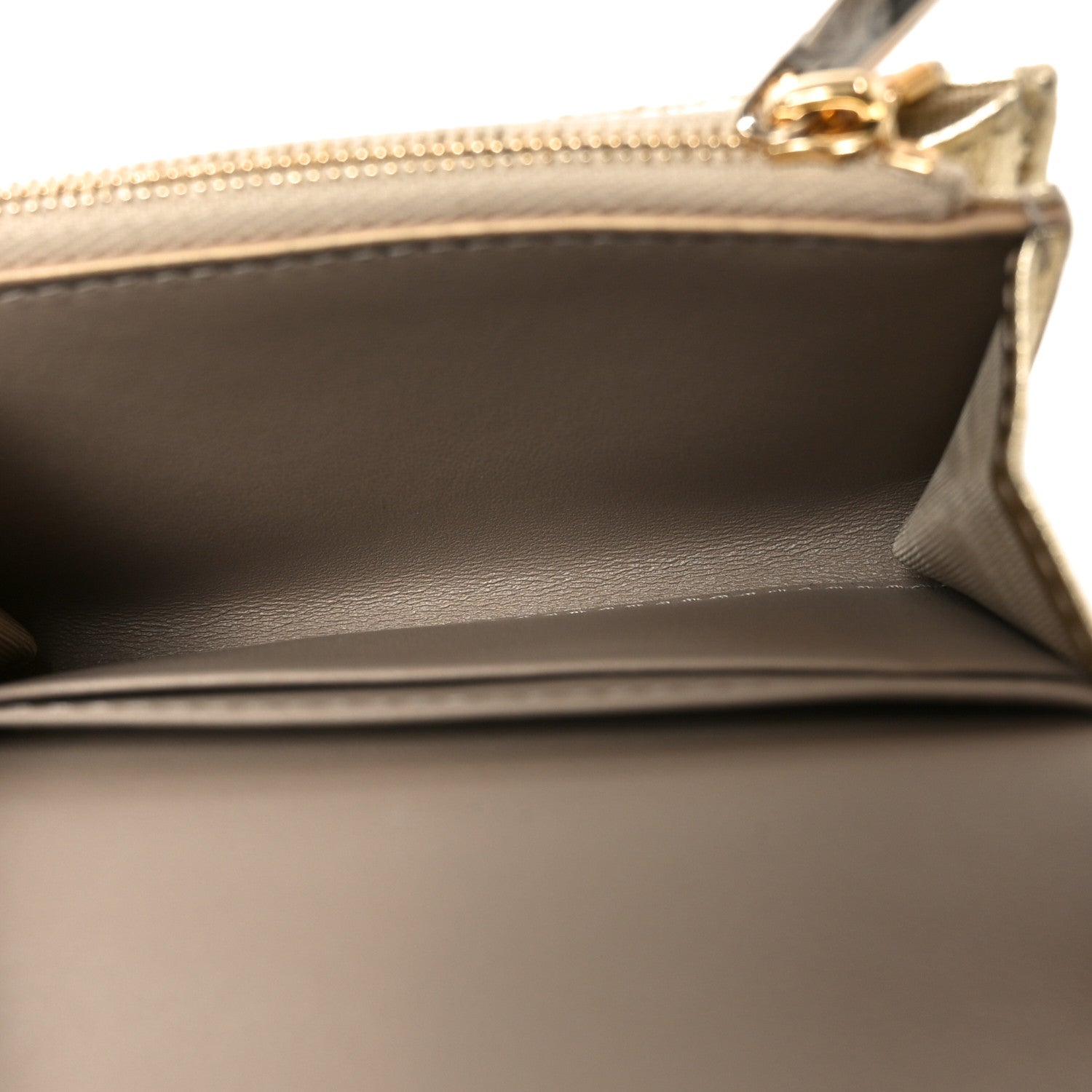 Metallic Lambskin Cannage My Dior Glycine Wallet Gold