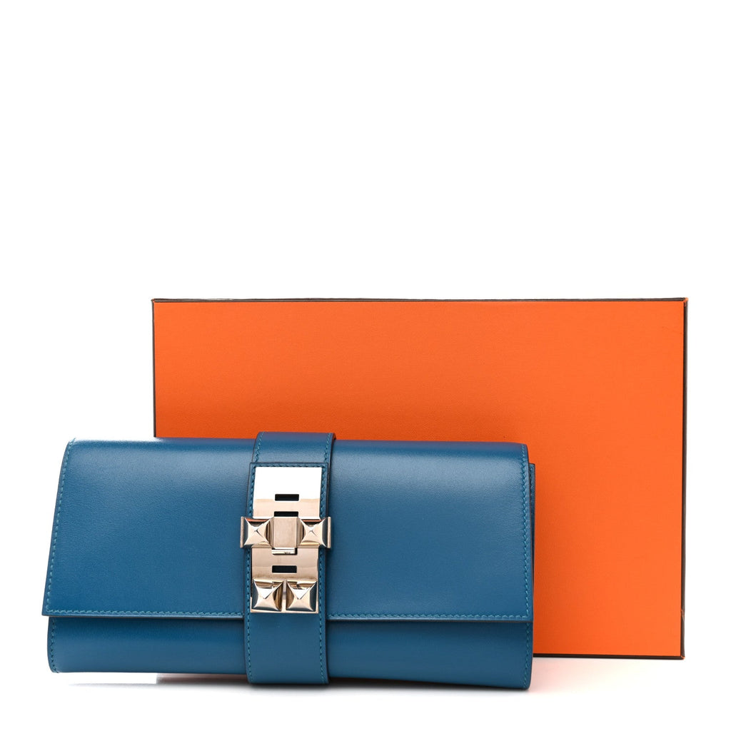 Tadelakt Medor 23 Clutch Bleu Izmir
