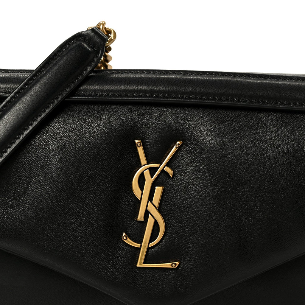 Plunged Lambskin Calypso Black