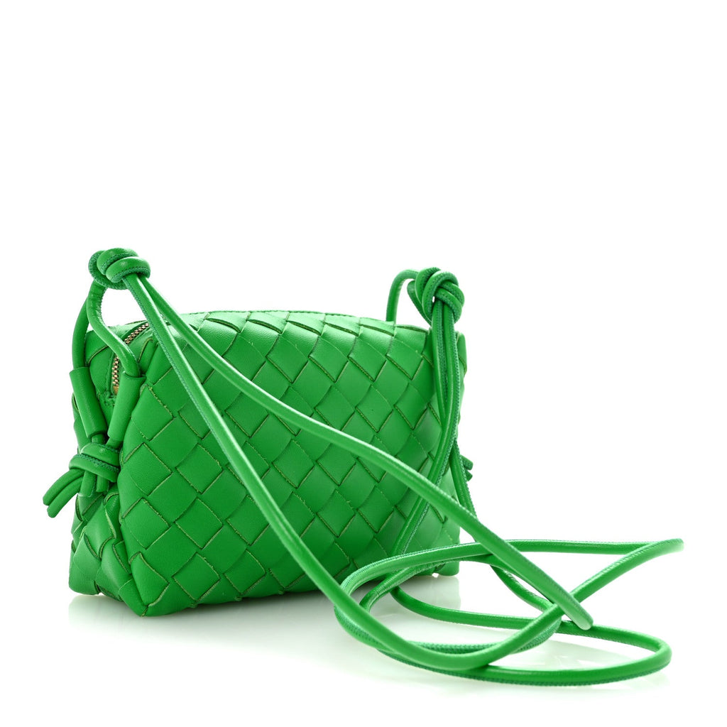 Nappa Intrecciato Mini Loop Camera Bag Parakeet