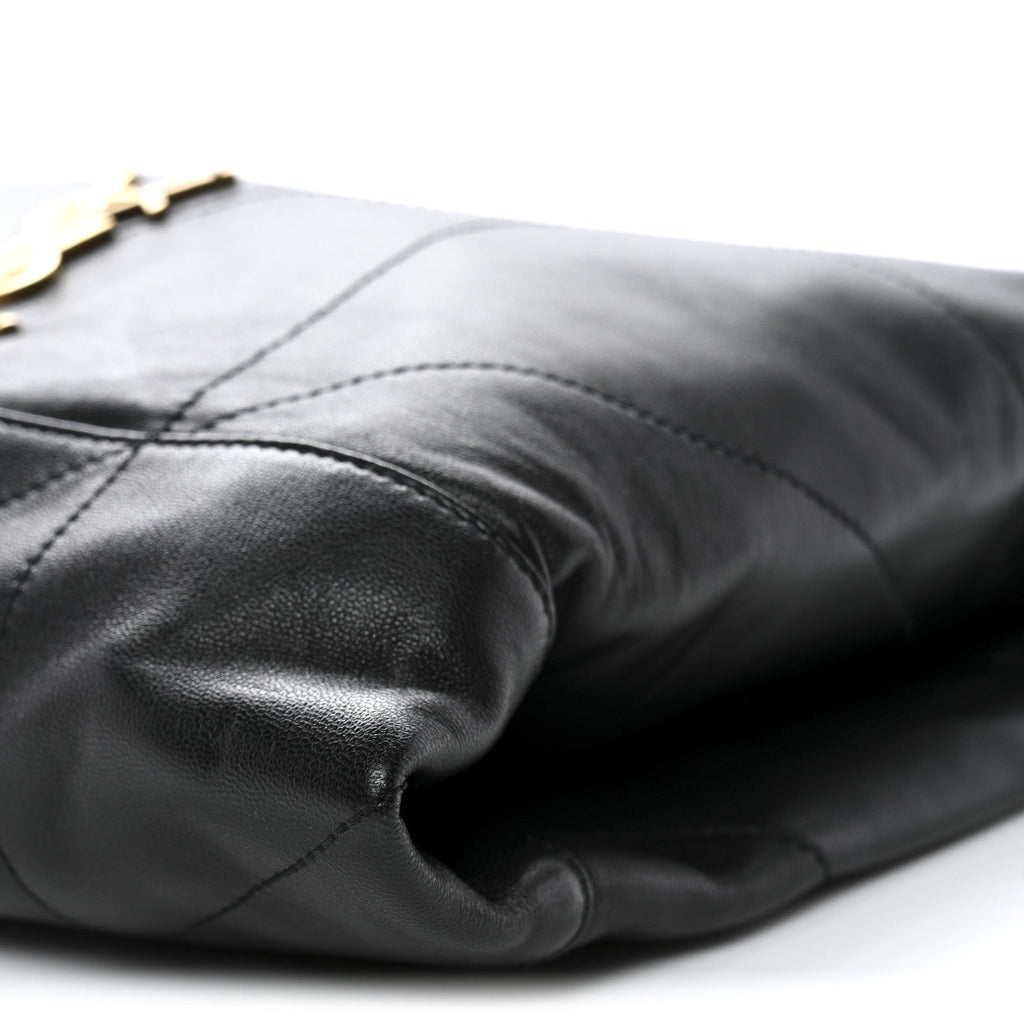 Lambskin Matelasse Monogram Medium Jamie 4.3 Pochon Black