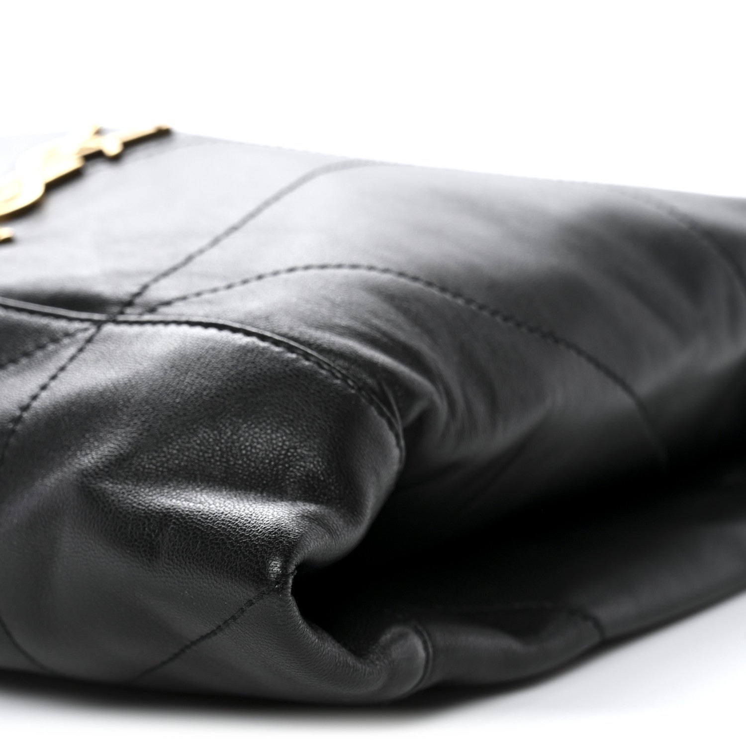 Lambskin Matelasse Monogram Medium Jamie 4.3 Pochon Black