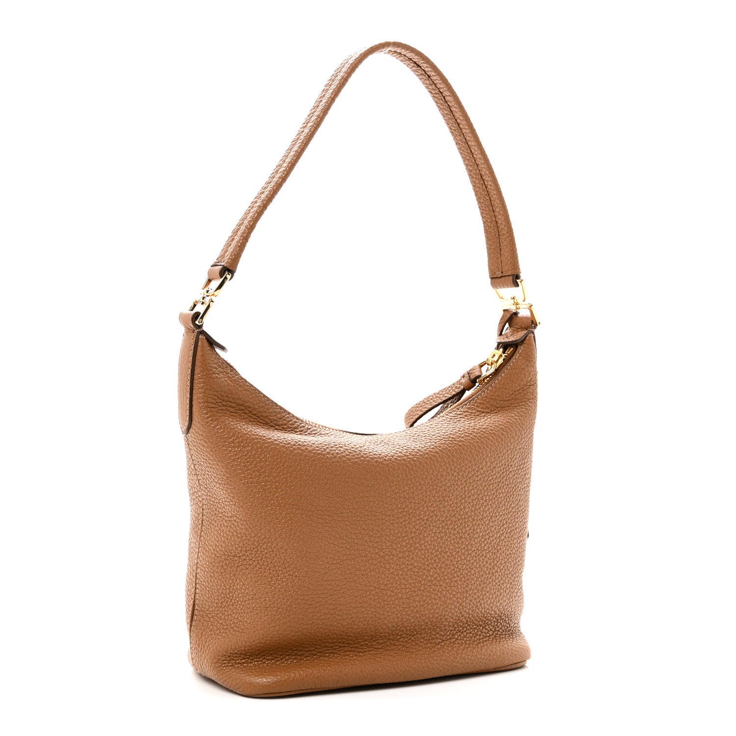Vitello Daino Soft Mini Shoulder Bag Caramel