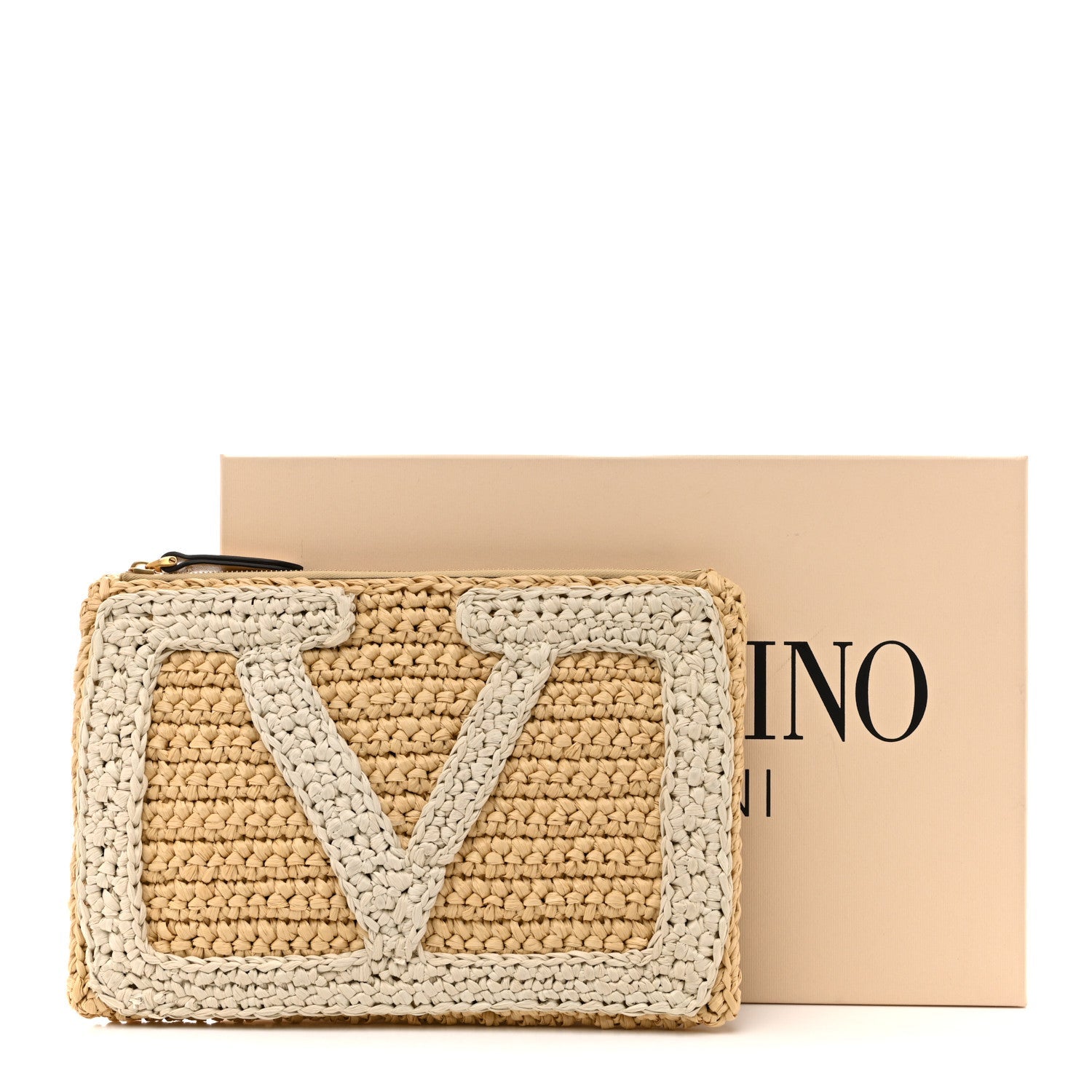 Raffia Viva Superstar Clutch Naturale Butter