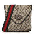 GG Supreme Monogram Web Medium Neo Vintage Flap Messenger Bag Beige New Acero
