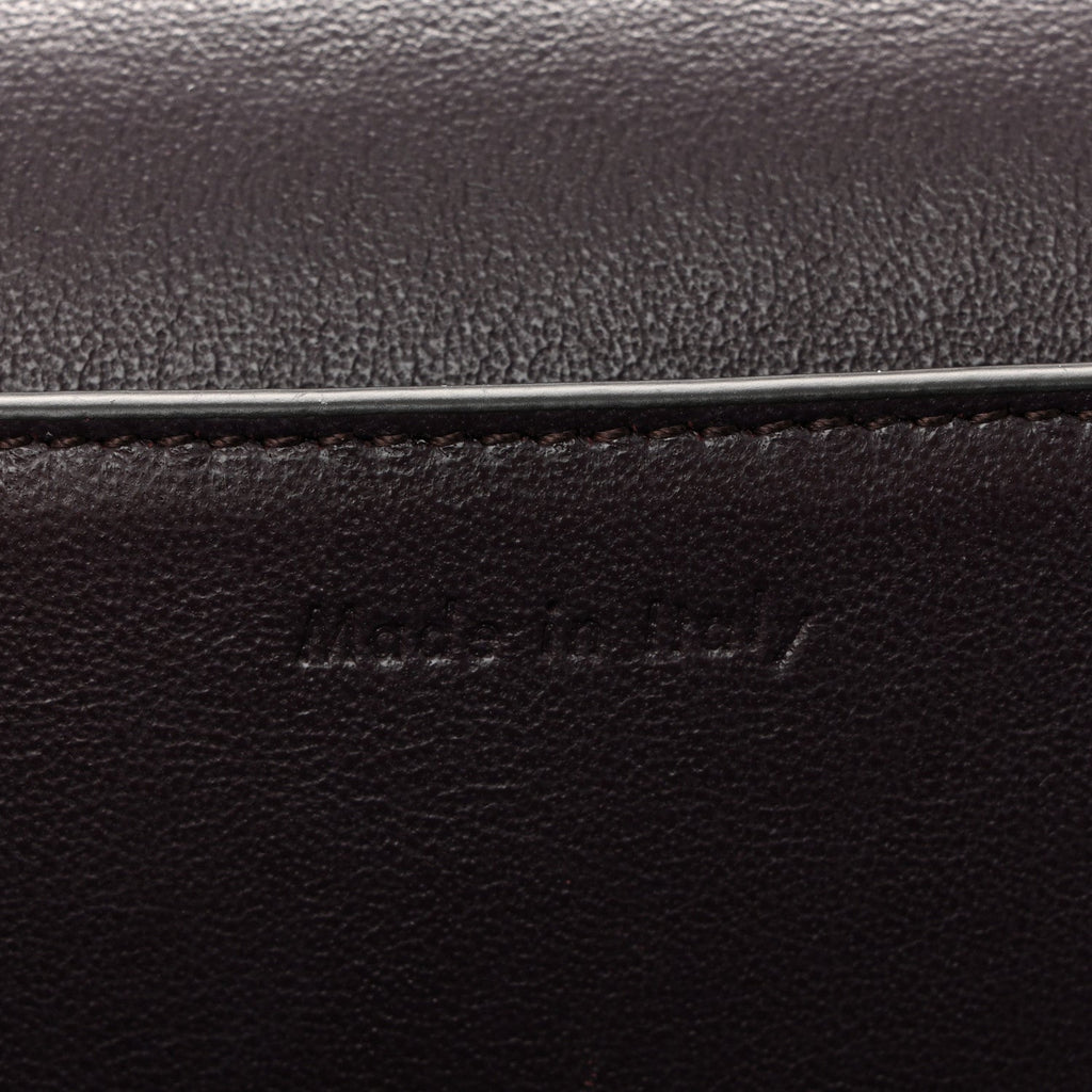 Shiny Smooth Calfskin Medium Frame Shoulder Bag Velvet Desert