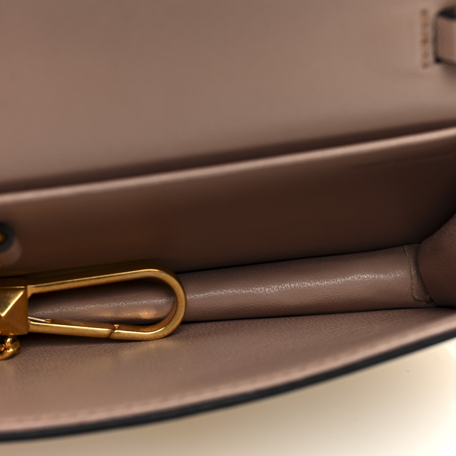 Metallic Calfskin Vlogo Micro Loco Shoulder Bag Platino