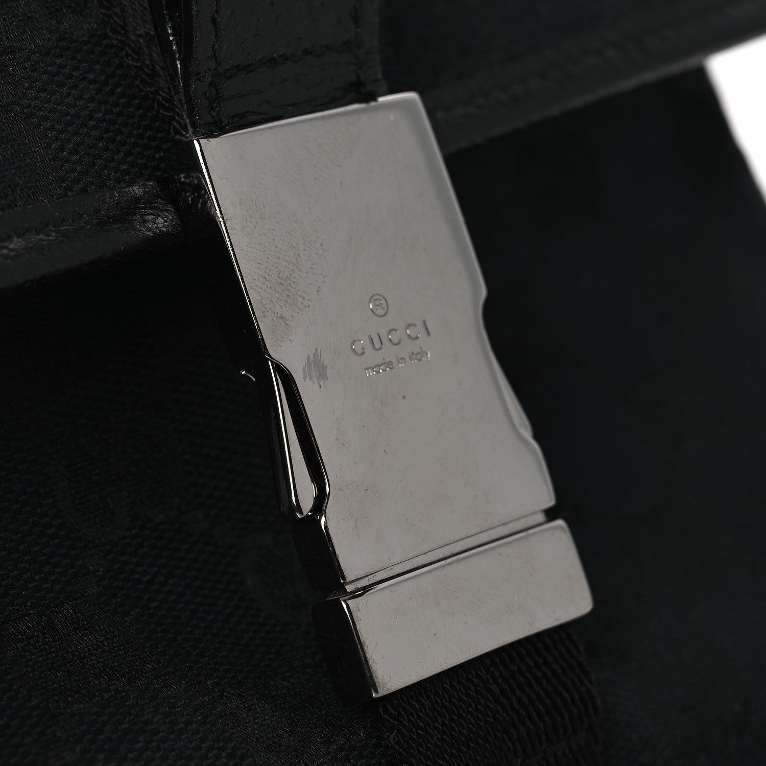 GG Monogram Web Buckle Belt Bag Black