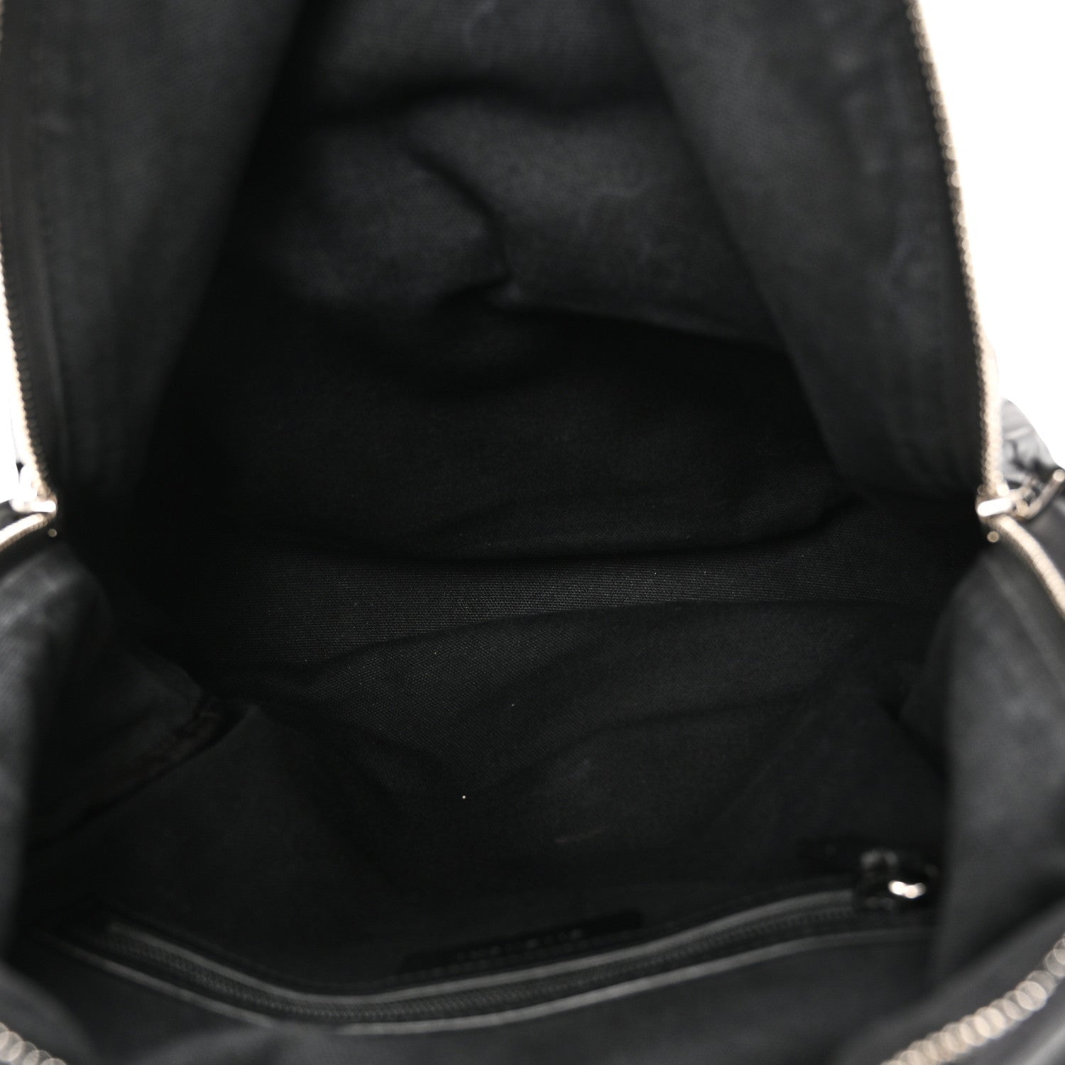 Padded Nylon Small Backpack Black Red