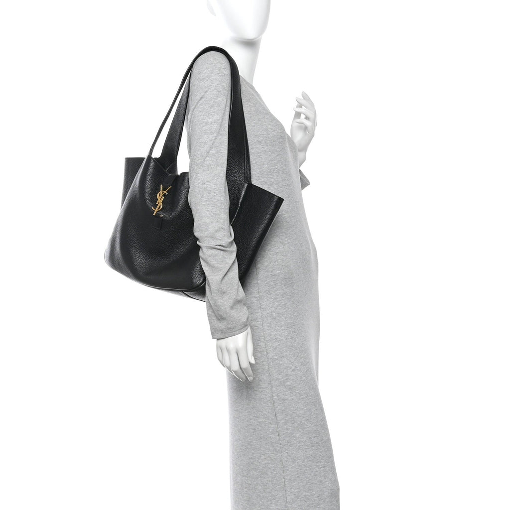 Grained Deerskin Bea Tote Black
