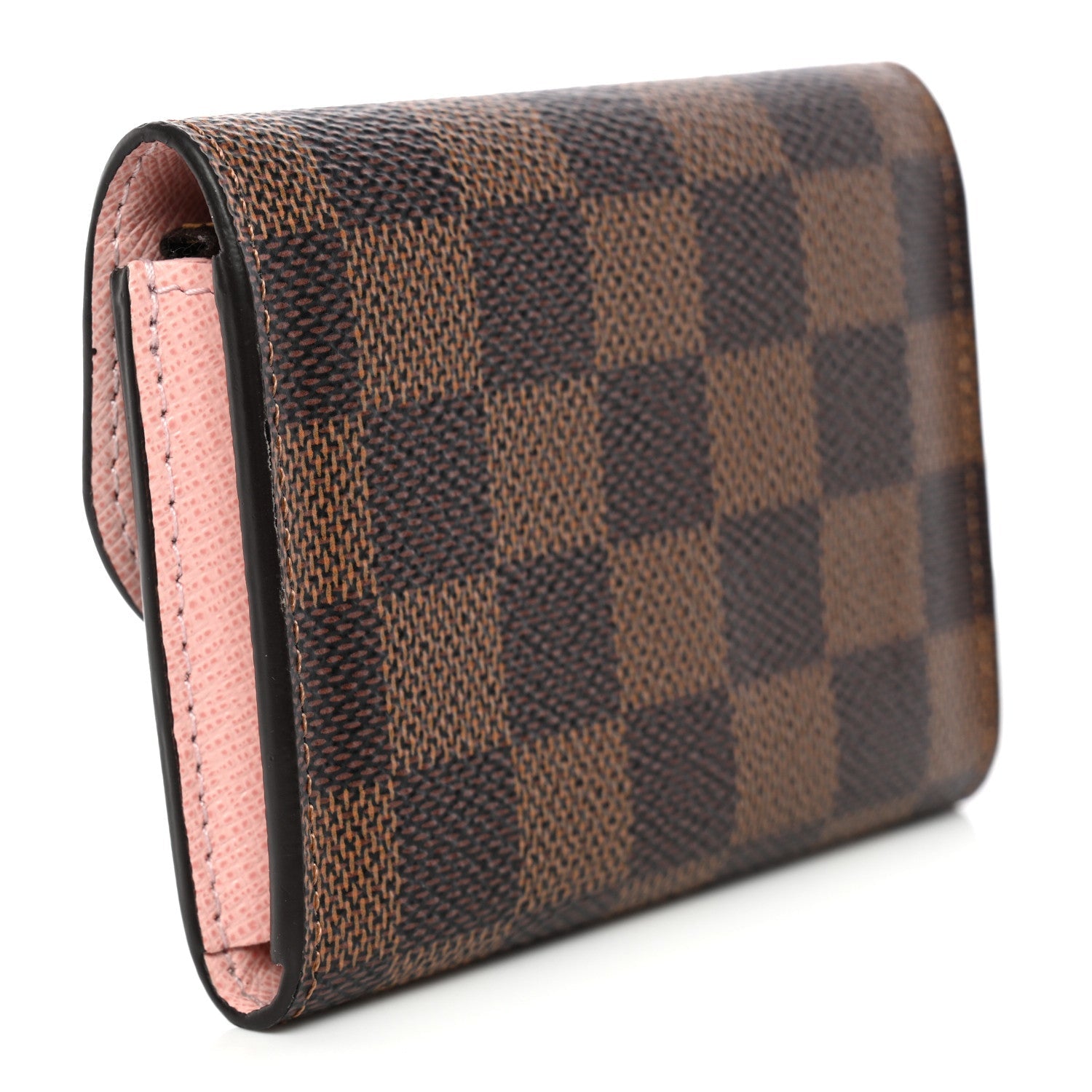 Damier Ebene Rosalie Coin Purse Rose Ballerine