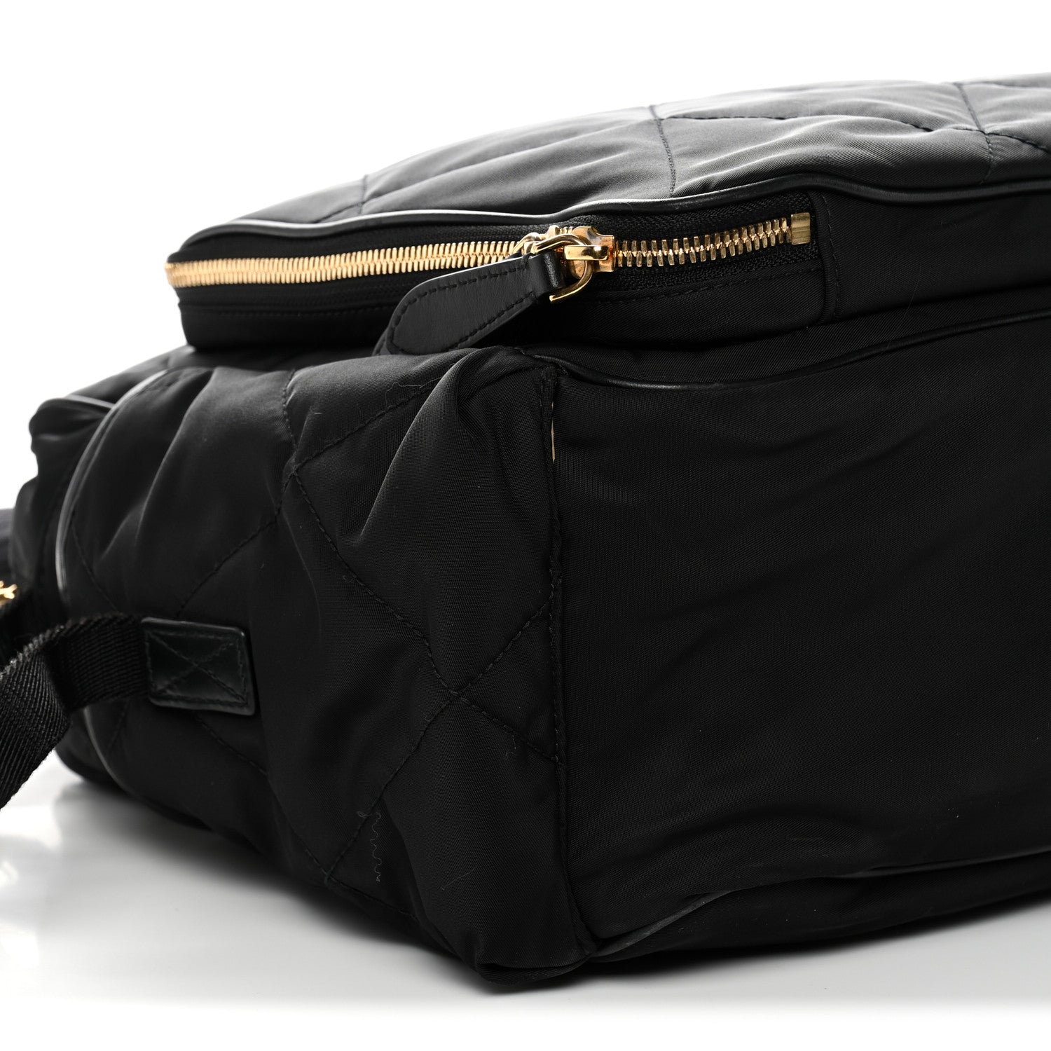 Nylon Quilted Diaper Tote Bag Black