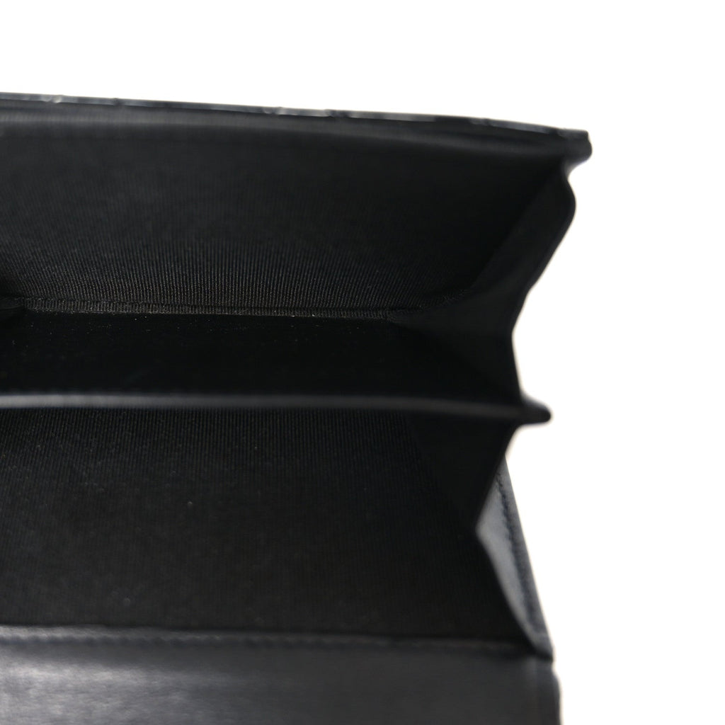 Patent Quilted Reissue Flap  Holder Wallet So Black