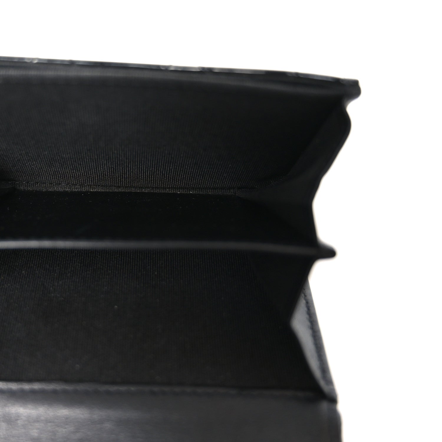 Patent Quilted Reissue Flap  Holder Wallet So Black