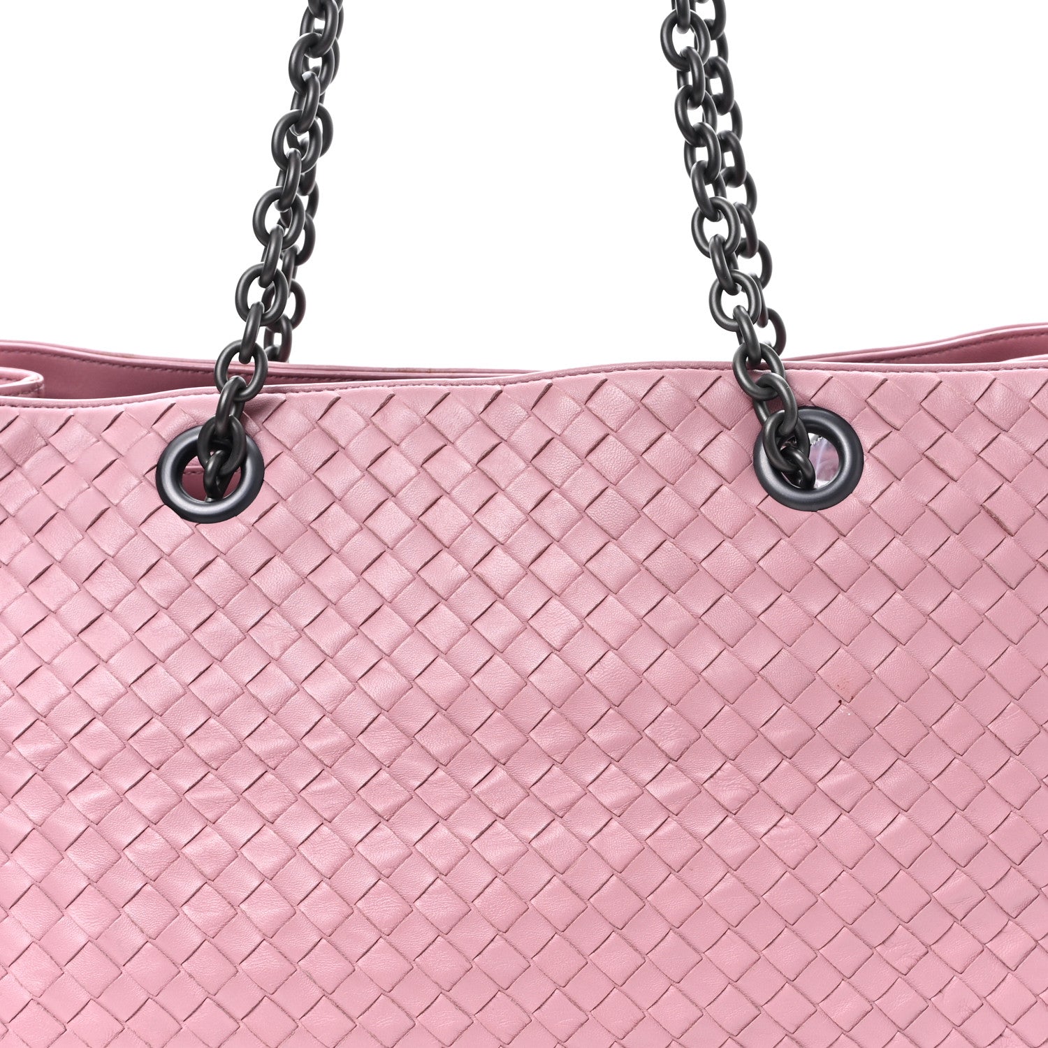 Nappa Intrecciato Large Classic Chain Strap Tote Glicine