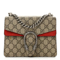 GG Supreme Monogram Mini Dionysus Shoulder Bag Hibiscus Red