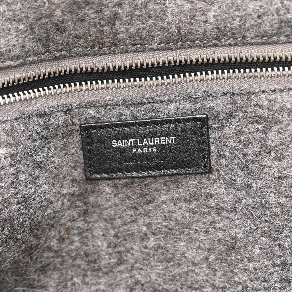 Wool Calfskin Rive Gauche Tote Grey