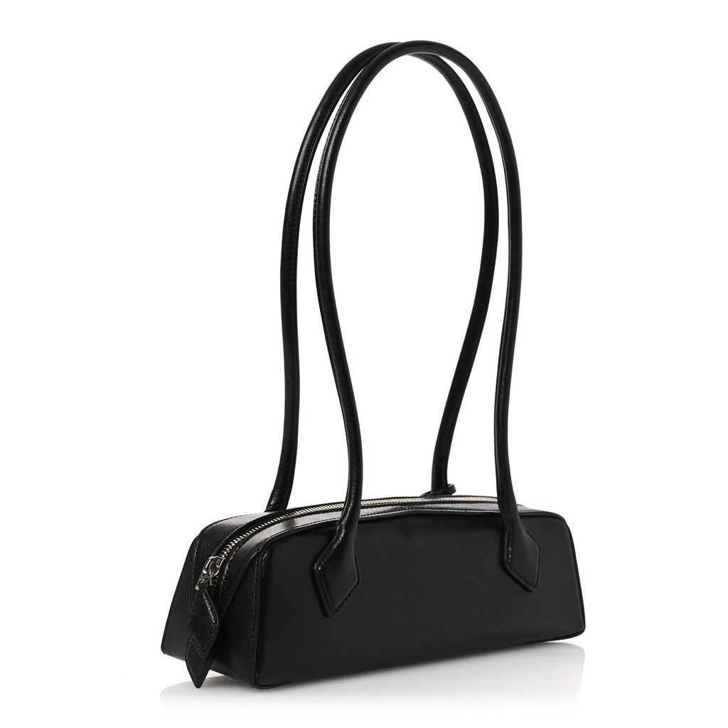 Shiny Goatskin Small Le Teckel Bag Black