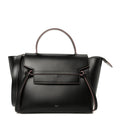Smooth Calfskin Mini Belt Bag Dark Grey Pink