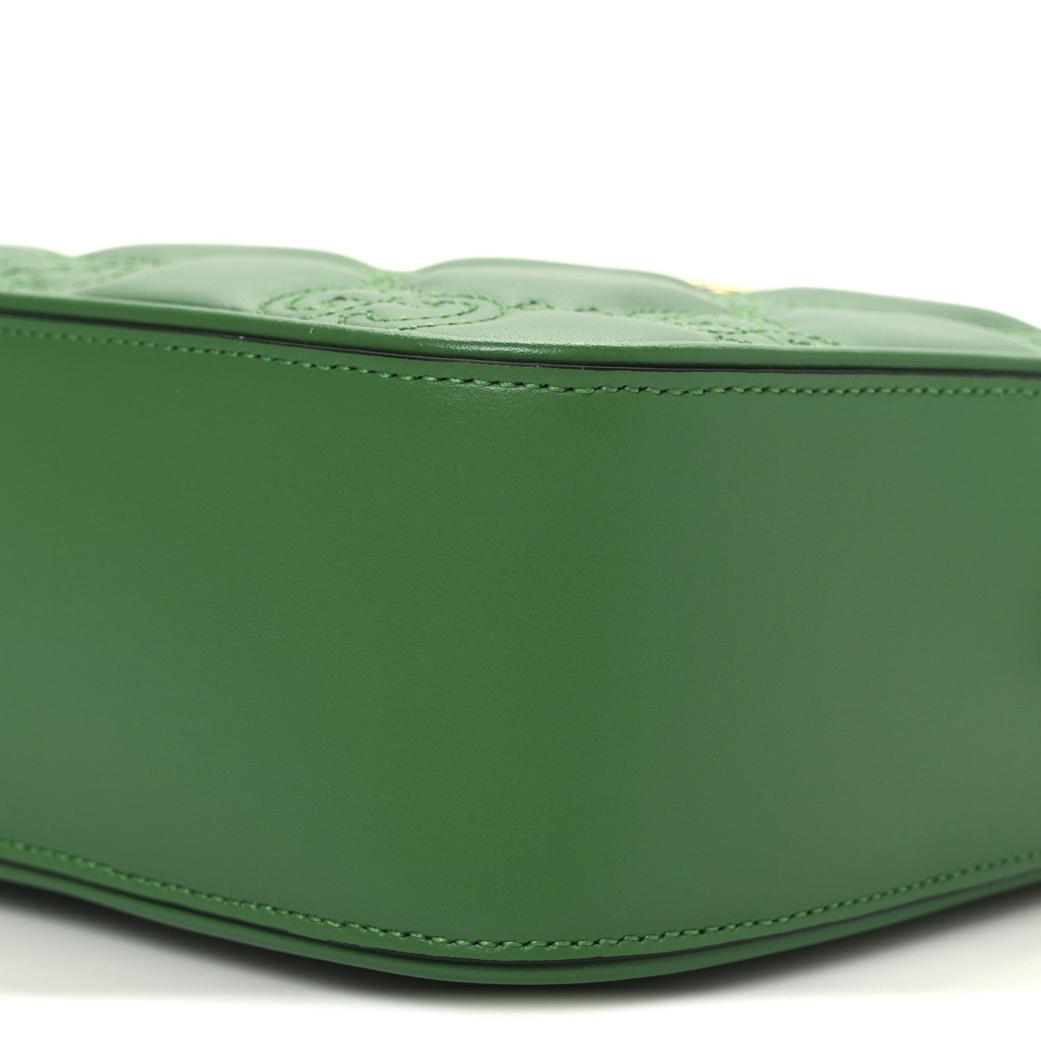 Calfskin GG Matelasse Shoulder Bag Spring Green Natural