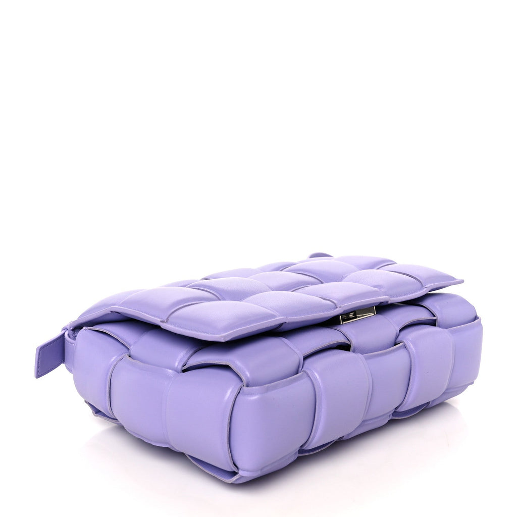 Nappa Maxi Intreccio Padded Cassette Crossbody Bag Wisteria
